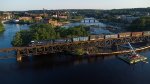MEC 5958 Leads L053 over the Androscoggin River